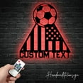 Handmadetneonsign Custom USA Soccer Ball Metal Wall Art LED Light