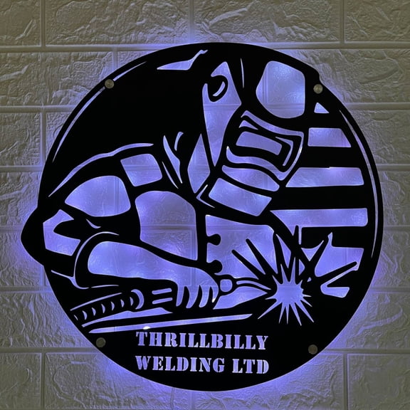 Handmadetneonsign Custom Welding Metal Wall Art LED Light - Personalized Welder Sign Home Decor