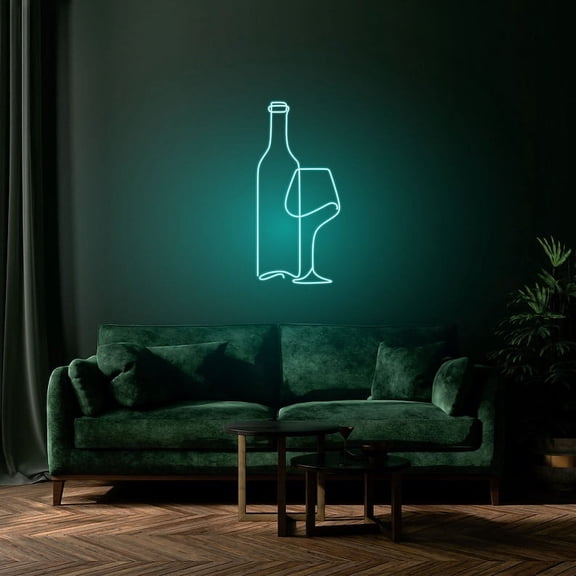 Handmadetneonsign Custom Wine Neon Sign Lights | Personalized LED Wall Decor | Wine Lover Gift | Bar Decor, Wall Décor