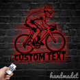 thumbnail image 1 of Handmadetneonsign Cycling Bike Metal Wall Art, Biker Metal Sign Wall Decor, Bicycle Metal Wall Decor, 1 of 5