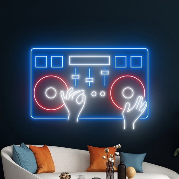 Handmadetneonsign DJ Keyboard Led Sign, DJ Neon Light, DJ Keyboard Neon Sign, Music Player Light