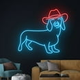 thumbnail image 1 of Handmadetneonsign Dachshund Cowboy Led Sign, Dachshund Cowboy Neon Sign, Wall Decor, Dachshund Dog, 1 of 5
