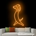 thumbnail image 1 of Handmadetneonsign Dachshund Yoga Neon Sign, Dachshund Yoga Pose Wall Art Decor, Yoga Room Wall Decor 65754, 1 of 5