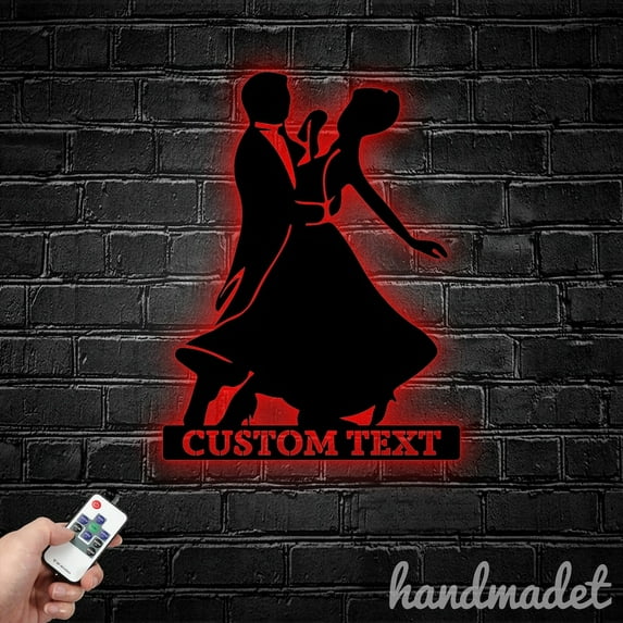 Handmadetneonsign Dance Metal Wall Art, Dancer Metal Sign Wall Decor, Ballroom Metal Decor