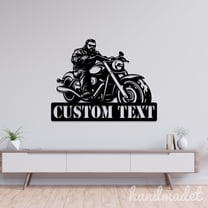 Handmadetneonsign Dazzling Motorcyclist Metal Wall Art Light, Motorcycle Metal Sign Wall Decor, House Metal Decor 57261