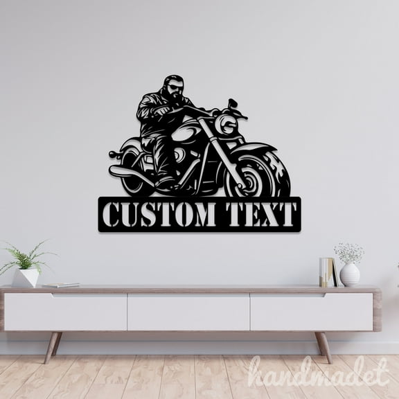 Handmadetneonsign Dazzling Motorcyclist Metal Wall Art Light, Motorcycle Metal Sign Wall Decor, House Metal Decor 57261