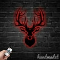 thumbnail image 1 of Handmadetneonsign Deer Head Metal Wall Art, Deer Metal Sign Wall Decor, Deer Metal Wall Decor, 1 of 5