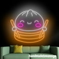 thumbnail image 1 of Handmadetneonsign Dim Sum Neon Sign, Chinese Dumpling Led Light, Chinese Restaurant Wall Decor 67825, 1 of 5