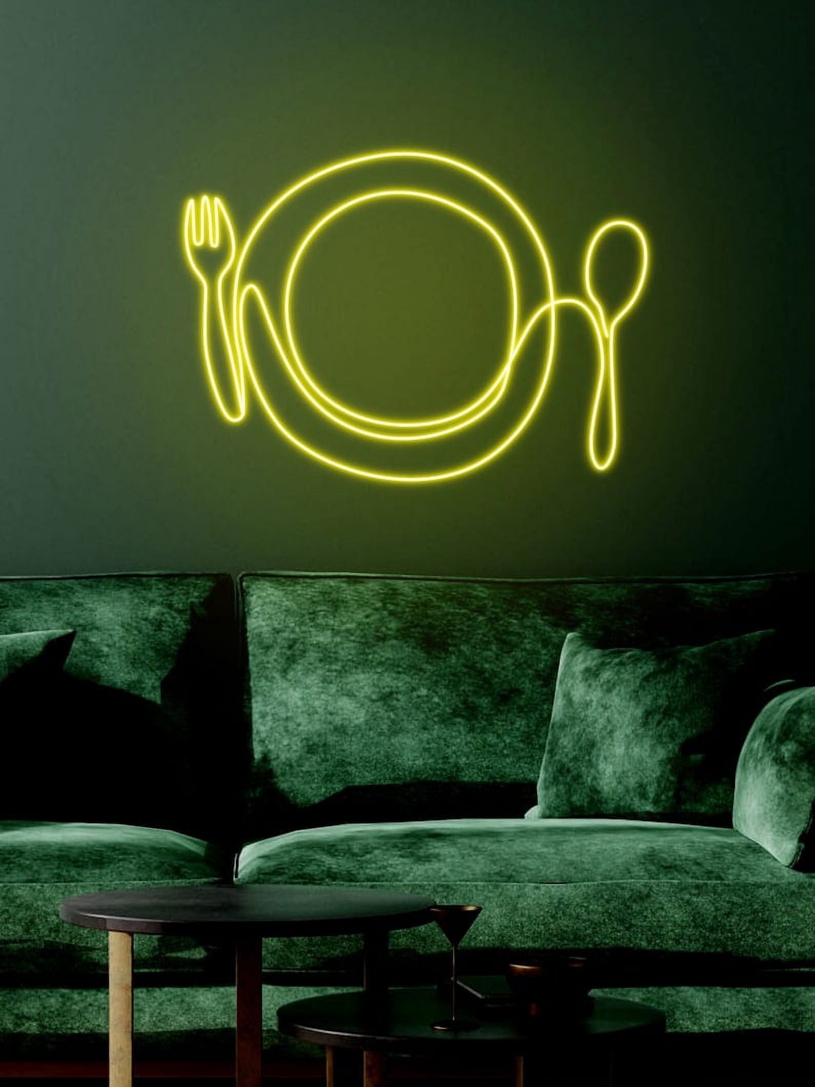 Handmadetneonsign Dinner Set Neon Sign, Wall Decoration For Living Room ...