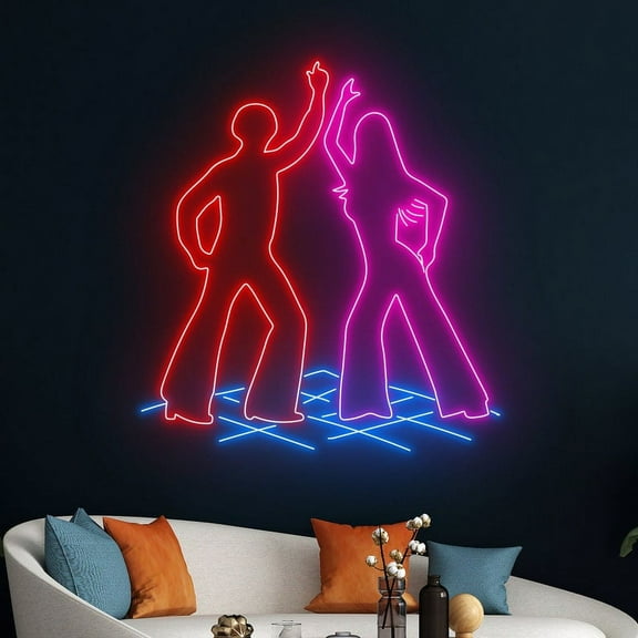 Handmadetneonsign Disco Bar Led Sign, Disco Bar Neon Light, Cowgirl Disco Neon Sign, Western Music