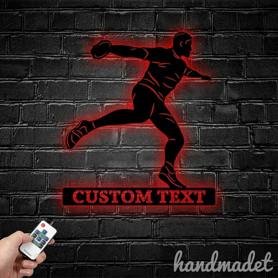 Handmadetneonsign Discus Metal Wall Art, Discus Metal Sign Wall Decor, Discus Sport Metal Decor
