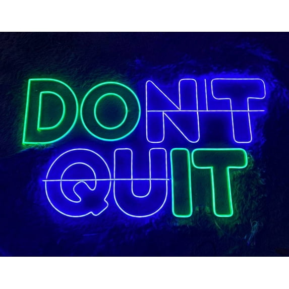 Handmadetneonsign Do It Don't Quit Neon Sign, Wall Decor, Quote Neon Sign, Best Neon Gift
