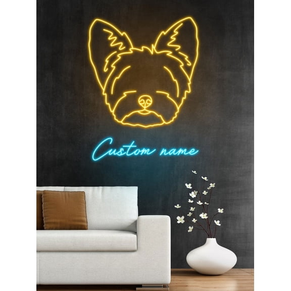 Handmadetneonsign Dog Name Neon Sign, Animal Decor, Personalized Neon Sign, Personalized Name Neon Sign, Name Neon Sign, Dog Name Sign, Wall Décor
