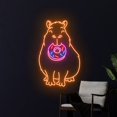 thumbnail image 1 of Handmadetneonsign Don't Worry Be Cappy Neon Light, Donut Capybara Neon Sign, Capybara Donut Light, 1 of 5