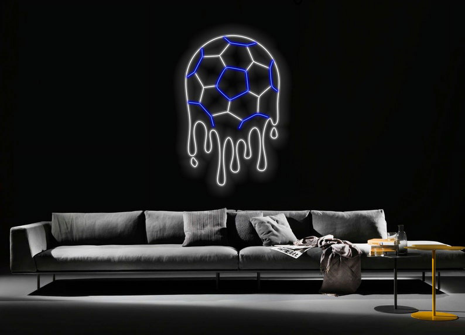 Led Signs Football Handmadetneonsign Dripping Football Led Sign, Football Neon Sign, Home ...