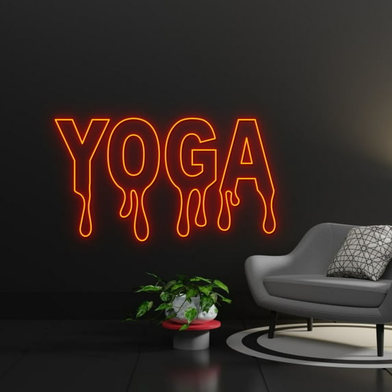 Handmadetneonsign Dripping Yoga Neon Signs, Dripping Yoga Led Lights, Sign Decoration, Yoga Neon
