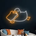 thumbnail image 1 of Handmadetneonsign Duck Eating Sandwich Neon Sign, Duck Sandwich Led Sign, Sandwich Neon Light, 1 of 5