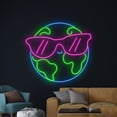 thumbnail image 1 of Handmadetneonsign Earth Glasses Neon Sign, Earth Neon Led Art Decor, Earth Home Kid Room Wall Decor, 1 of 5