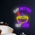 thumbnail image 1 of Handmadetneonsign Eat Better Not Less Neon Sign, Acai Bowl Wall Art Decor, Acai Bowl Fruit Wall Decor, 1 of 5
