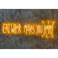thumbnail image 1 of Handmadetneonsign Eat What Makes You Happy Neon Sign, Eat What Makes You Happy Led Sign, Led Light, 1 of 2