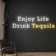 thumbnail image 1 of Handmadetneonsign Enjoy Life Drink Tequila Neon Sign, Personalized Name LED Light, Enjoy Life Neon Light, Drink Tequila Neon Sign, Wall Décor, 1 of 5