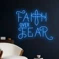thumbnail image 1 of Handmadetneonsign Faith Over Fear Neon Sign, Faith Neon Light Decor, Wall Art, Wall Decor, 1 of 5
