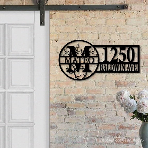 Handmadetneonsign Family Name House Number Metal Wall Art LED Light - Personalized Sign Home Decor 58517