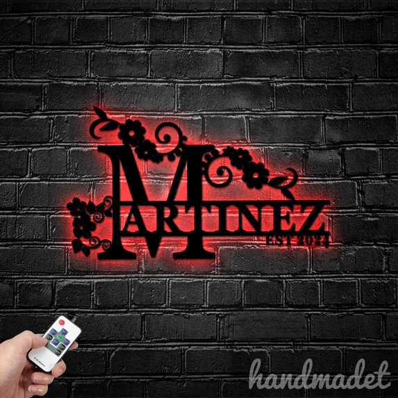 Handmadetneonsign Family Name Metal Wall Art Light, Pet Wild Life Metal Sign Wall Decor, House Metal Decor 56605