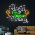 thumbnail image 1 of Handmadetneonsign Fiesta Like There's No Manana Neon Sign, Fiesta Neon Light, Maraca Led Light, 1 of 5