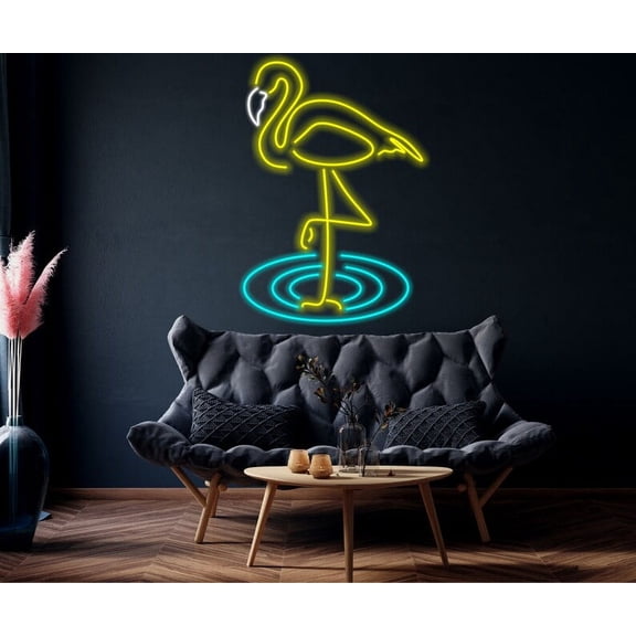Handmadetneonsign Flamingo Neon Sign, Flamingo Decor, Flamingo Christmas Decorations, Led Sign For Bedroom, Pink Light Up Sign for Home Room Wall Decor, Wall Décor