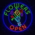 thumbnail image 1 of Handmadetneonsign Flower Open Neon Sign, Flower Shop Wall Art Decor, Flower Open Store Wall Decor, 1 of 5