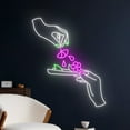 thumbnail image 1 of Handmadetneonsign Flower Roll Joint Hand Led Sign, Floral Roll Joint Hands Led Light, 1 of 5