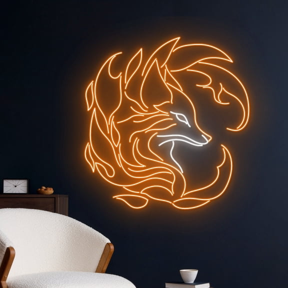 Handmadetneonsign Fox Neon Light, Fox Led Sign, Fox Neon Sign, Fox Led Light, Fox Room Wall Art