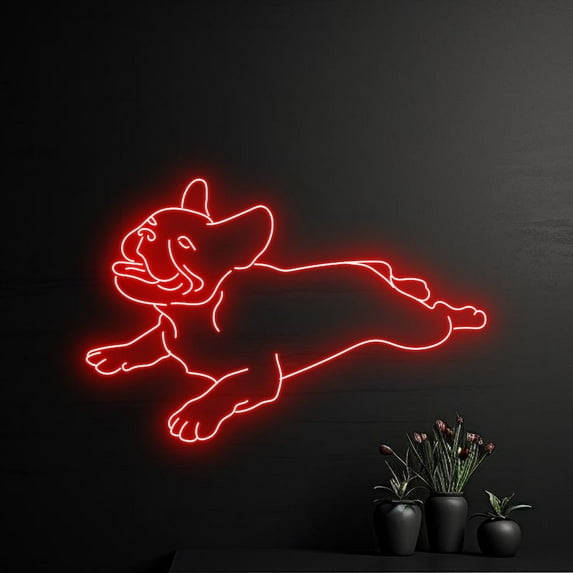 Handmadetneonsign French Bulldog Neon Sign, French Bulldog Led Light, Bull Dog Led Sign, Bulldog Dog Neon Light, Pet Animal Room Wall Decor, Nursery Led Light, Wall Décor