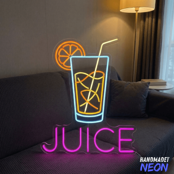 Handmadetneonsign Fresh Fruit Neon Sign, Juice Bar Wall Decor, Kitchen Decor