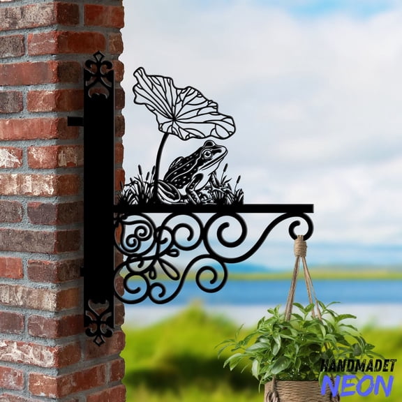 Handmadetneonsign Frog Hanging Bracket, Frog Hanging Basket, Frog Hanging Bracket For Garden 044518