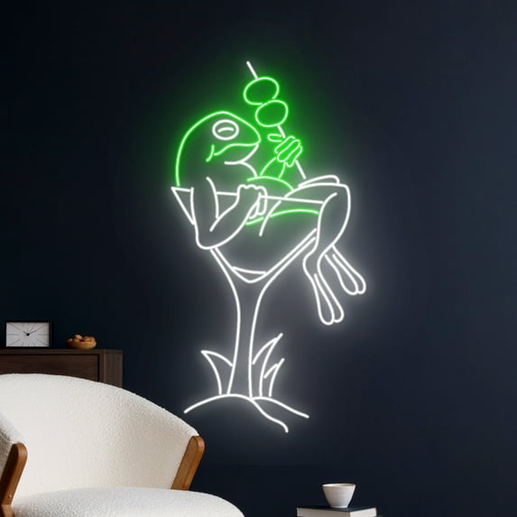 Handmadetneonsign Frog Martini Neon Light, Frog Martini Led Light, Frog Martini Led Sign, Frog Neon