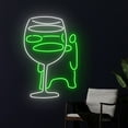 thumbnail image 1 of Handmadetneonsign Frog Wine Glass Neon Light, Frog Wine Glasses Led Light, Toad Led Sign, Wine Bar, 1 of 5