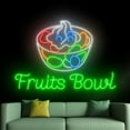 thumbnail image 1 of Handmadetneonsign Fruits Bowl Neon Sign, Fruits Salad Neon Light Wall Art Decor, Salad Bowl Wall Decor, 1 of 5