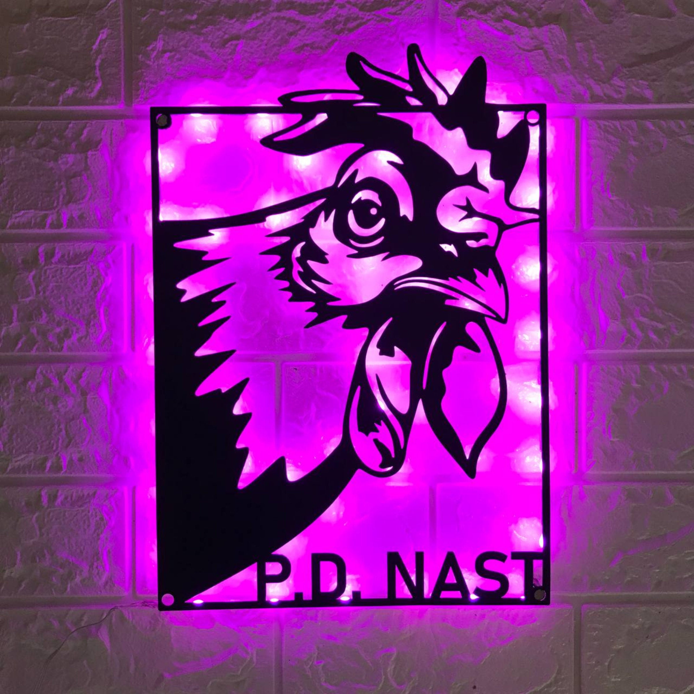 Handmadetneonsign Funny Chicken Farmhouse Metal Wall Art LED Light