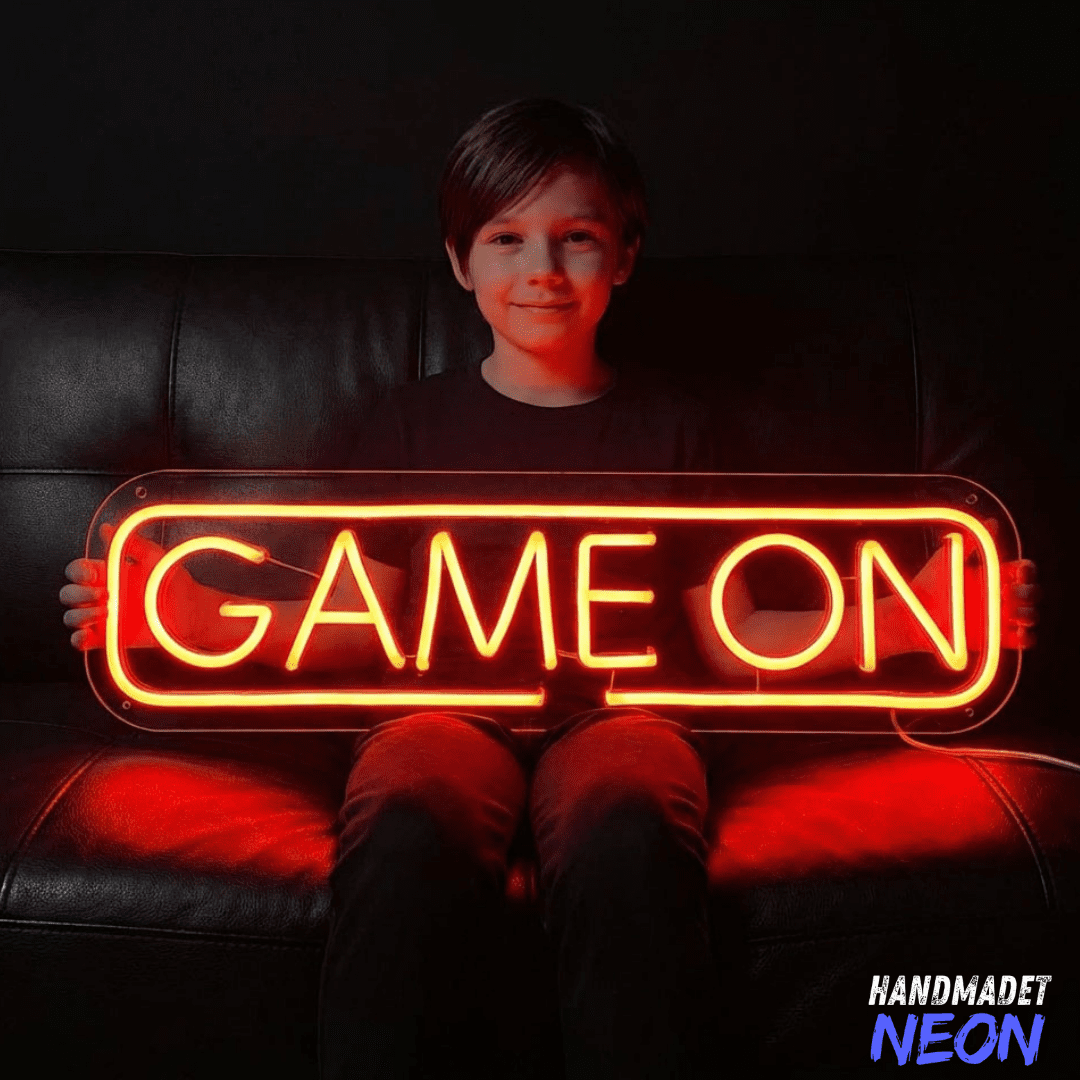 Handmadetneonsign Game On Neon Sign, Gaming Zone Led Sign, Game Room Decor