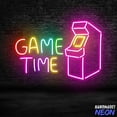 thumbnail image 1 of Handmadetneonsign Game Time Neon Sign, Game Room Neon Light, Custom Arcade Light, Man Cave Decor 134594, 1 of 5