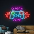 thumbnail image 1 of Handmadetneonsign Game Zone Neon Sign, Fire Game Controller Led Sign, Burning Game Player Led Light, 1 of 5