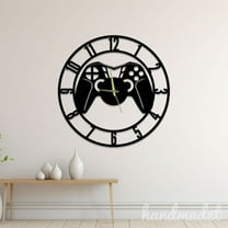 Handmadetneonsign Gamepad Wall Clock Unique, Text Oversize Wall Clock, Year Date Round Wall Clock 56038