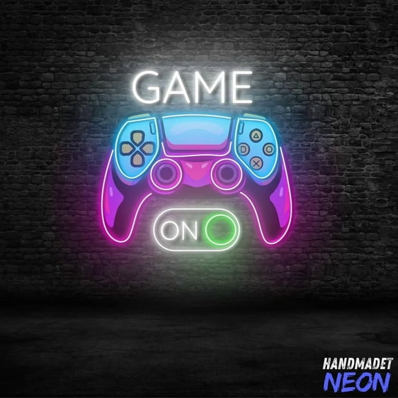 Handmadetneonsign Gamer Neon Sign, LED Light for Gaming Room, Streaming Setup, Game Zone Decor, Gaming Wall Art 133465