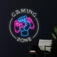 thumbnail image 1 of Handmadetneonsign Gaming Zone Neon Sign, Game Controller Led Sign, Game Player Led Light, Gaming, 1 of 5