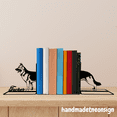 thumbnail image 1 of Handmadetneonsign German Shepherd Metal Bookends German Shepherd Dog Name Bookend, Table Bookshelf Decor 040001, 1 of 1
