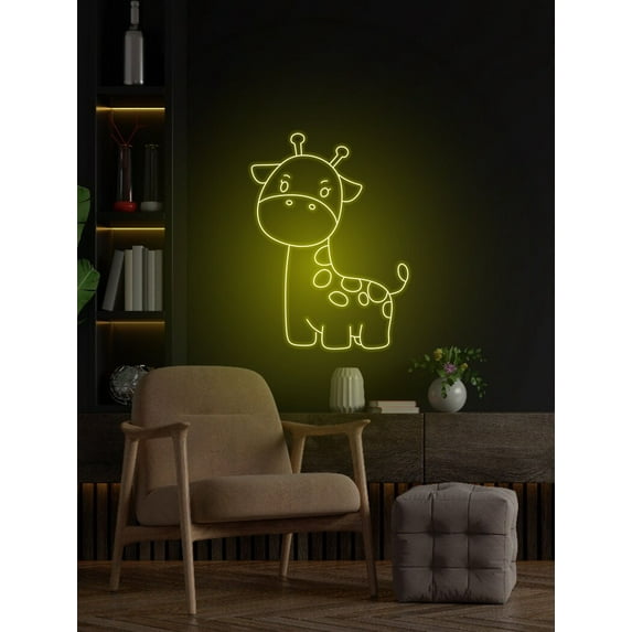 Handmadetneonsign Giraffe Neon Light, Giraffe Neon Sign, Giraffe Led Light, Giraffe Led Sign, Animal Neon Light, Wall Décor