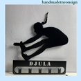 thumbnail image 1 of Handmadetneonsign Girl Long Jump Medal Hanger, Long Jump Metal Holder, Sport House Metal Wall Decor 038186, 1 of 5
