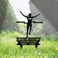 thumbnail image 1 of Handmadetneonsign Girl Marathon Runner Memorial Metal With Stake, Runner Metal Stake, Runner Yard Stake 65377, 1 of 5